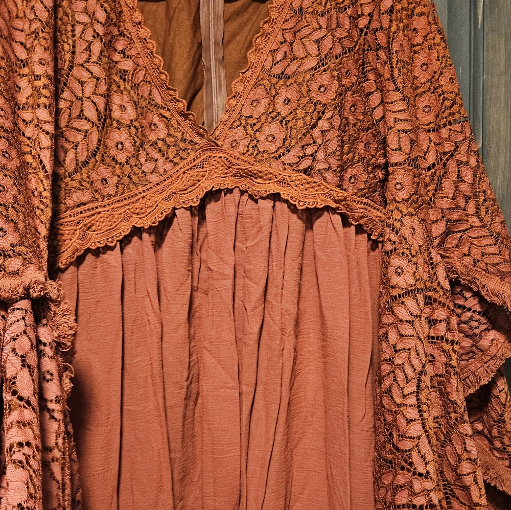 Glamix Boho Vintage lace maternity photoshoot dress